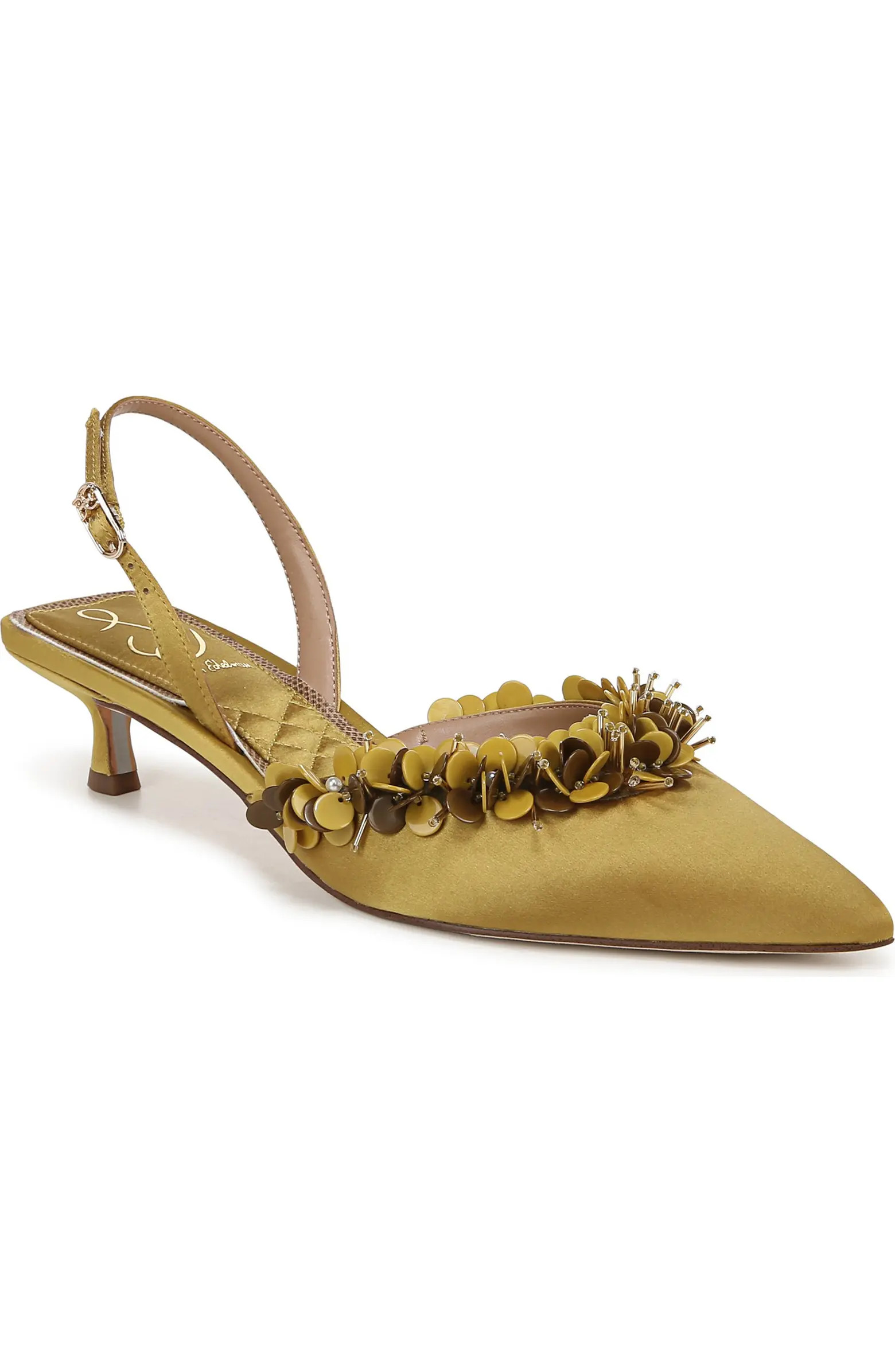 Trent Slingback Pointed Toe Kitten Heel Pump (Women) | Nordstrom