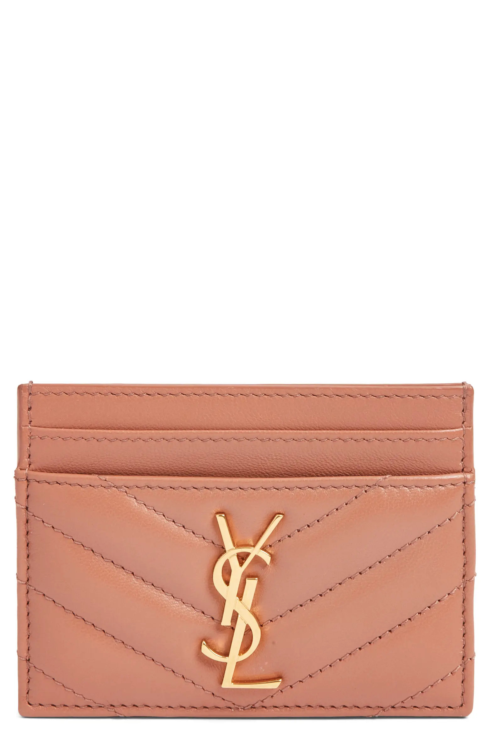 Cassandra Matelassé Leather Card Case | Nordstrom