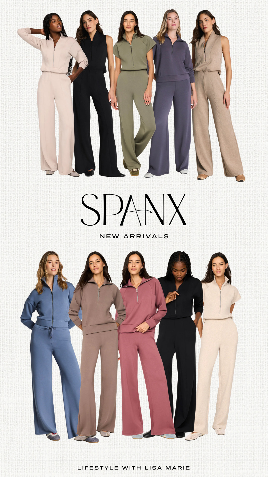 New SPANX arrivals from the AirEssentials collection in all the fall colors! The most comfortable elevated casual outfits for lounging, traveling and everything in between. Soft jumpsuits. Two piece matching sets. Fall and winter loungewear. Luxe athleisure.

#LTKActive #LTKPetite #LTKTravel
