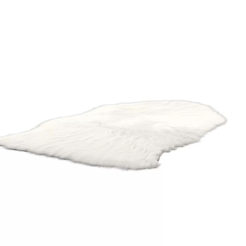 Handwoven Sheepskin White Area Rug | Wayfair North America