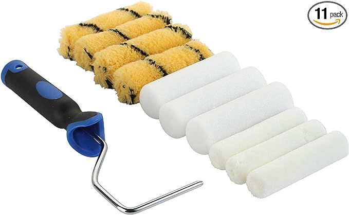 Paint Rollers 4 inch, KUPOO Home Decorator DIY Painting Paint Mini Foam Roller Refill & Woven Rol... | Amazon (US)
