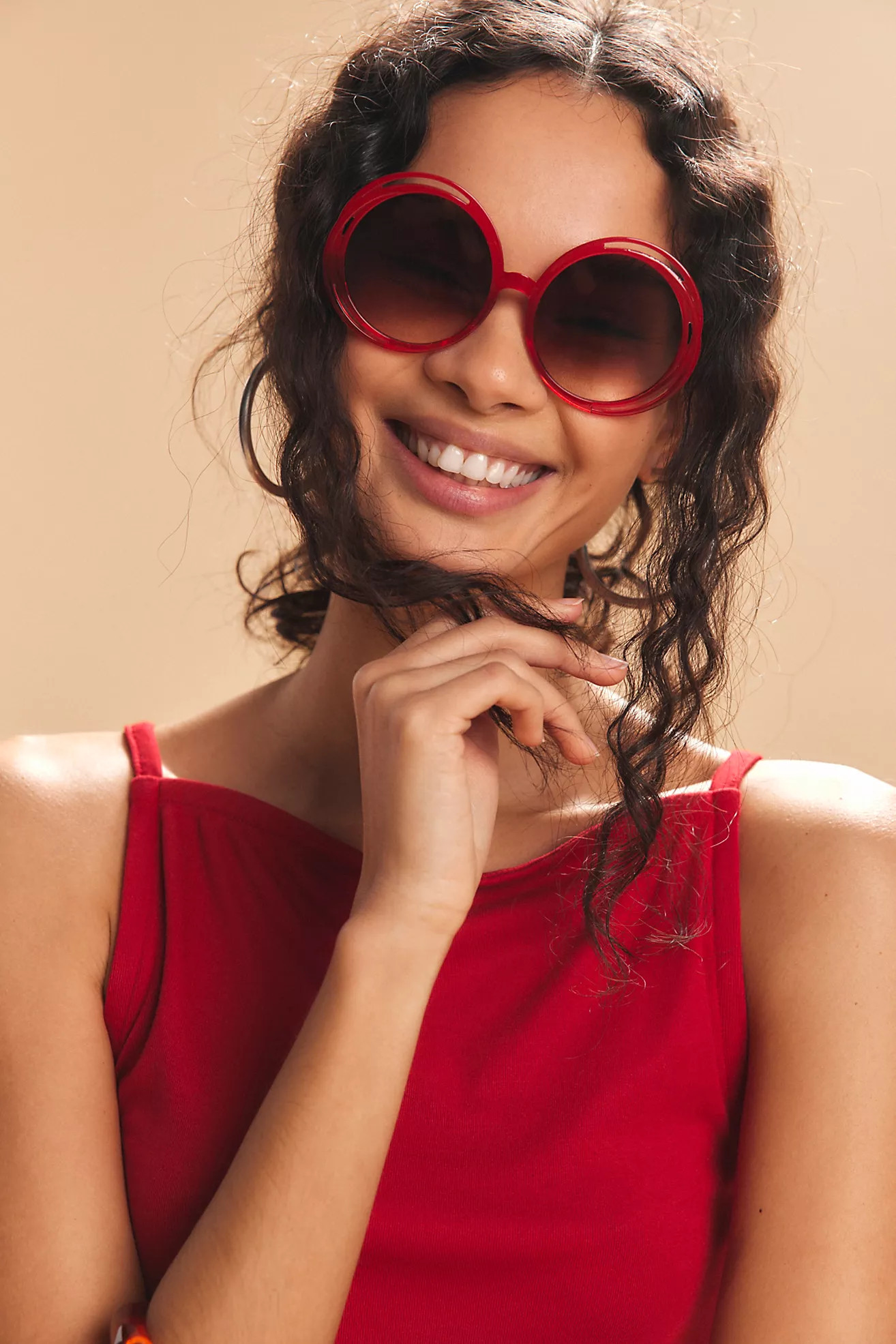 Wavy Baby Round Oversized Sunglasses | Free People (Global - UK&FR Excluded)