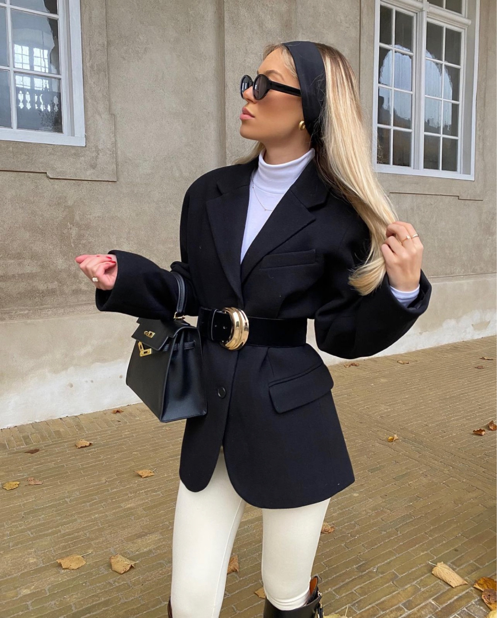 Classy outfit, winter style, black headband, Jersey headband, black blazer, elegant outfit, fashion, black and White look, outfit inspo, preppy style, equestrian look

#LTKSeasonal #LTKFind #LTKunder50