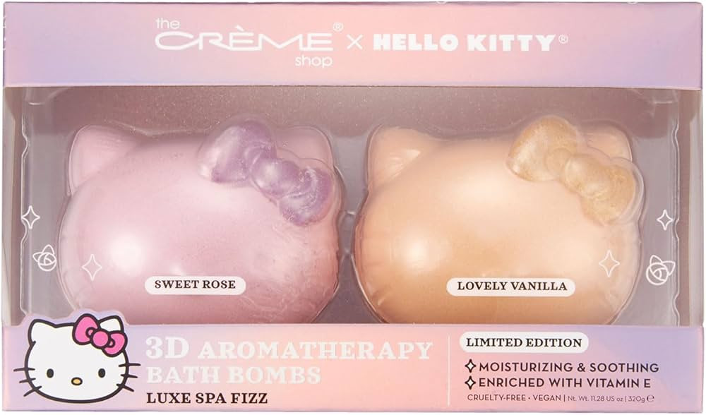 The Crème Shop x Hello Kitty Hello Fizzy! Bath Bomb Duo | Holiday Gift Sets | Stocking Stuffers ... | Amazon (US)