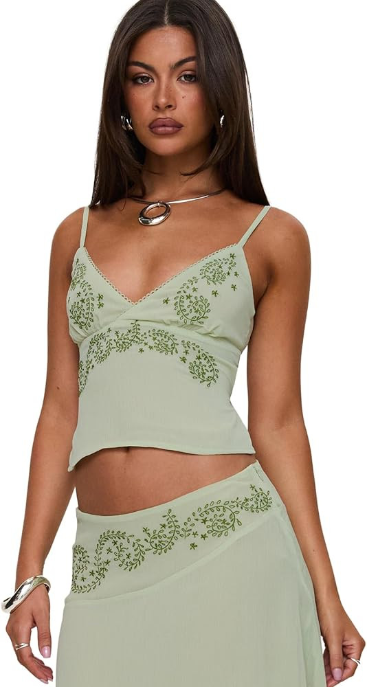 Princess Polly Womens Pappilion Top Sage | Amazon (US)