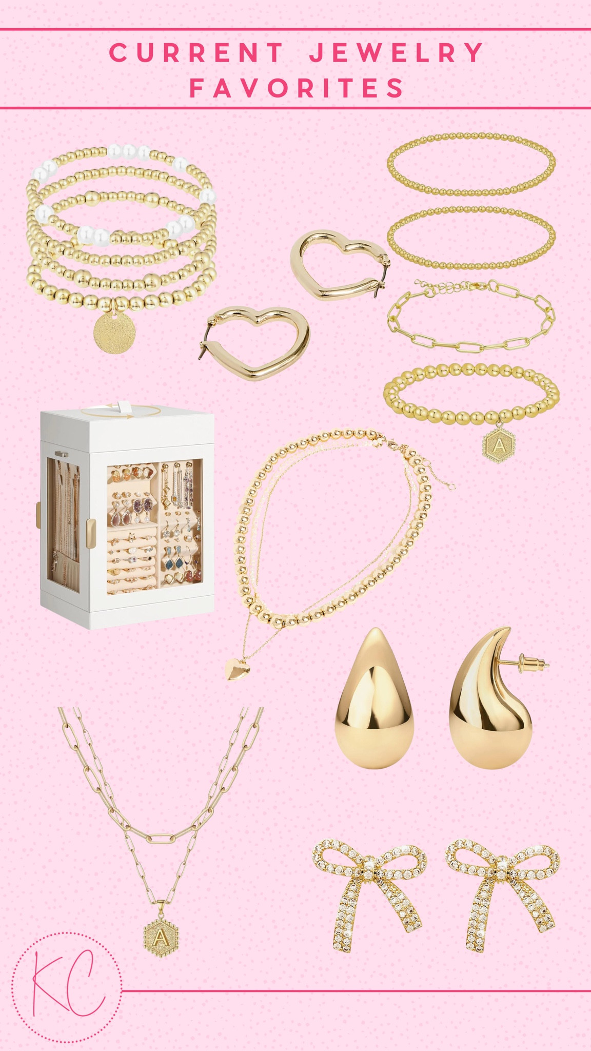 A few Amazon jewelry finds that would be perfect as a gift for her or to style your holiday dress and outfits! 

Gold earrings, gold jewelry, gold bracelets, gold necklaces, gold heart earrings, jewelry case, jewelry Amazon, jewelry organizer, jewelry stack, jewelry storage, jewelry organization, jewelry holderr

#LTKFindsUnder50 #LTKStyleTip #LTKGiftGuide