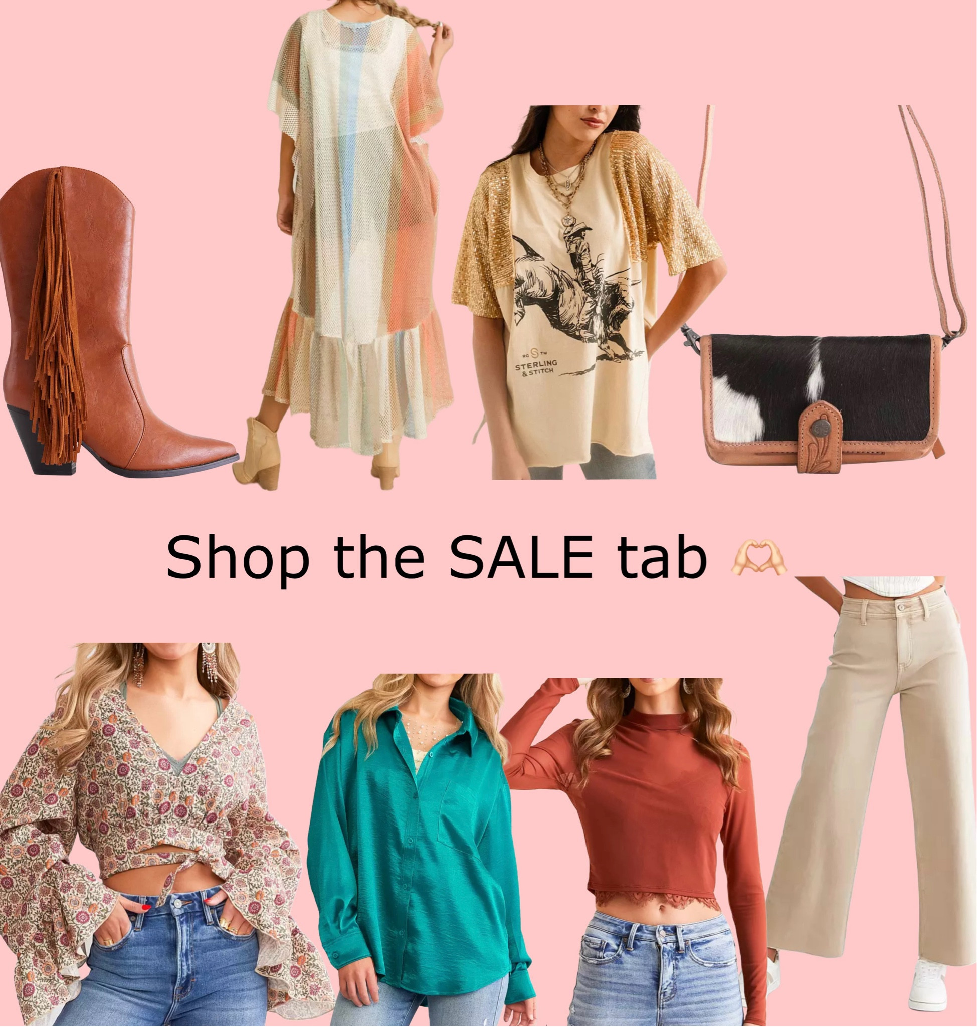 Shop the sale tab! Cow print purse, cute tops, boots, and more!

#LTKSaleAlert #LTKSeasonal #LTKStyleTip