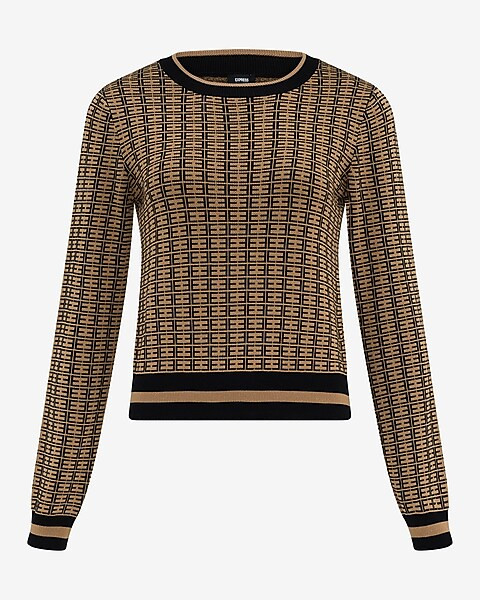 Skimming Printed Crew Neck Sweater | Express