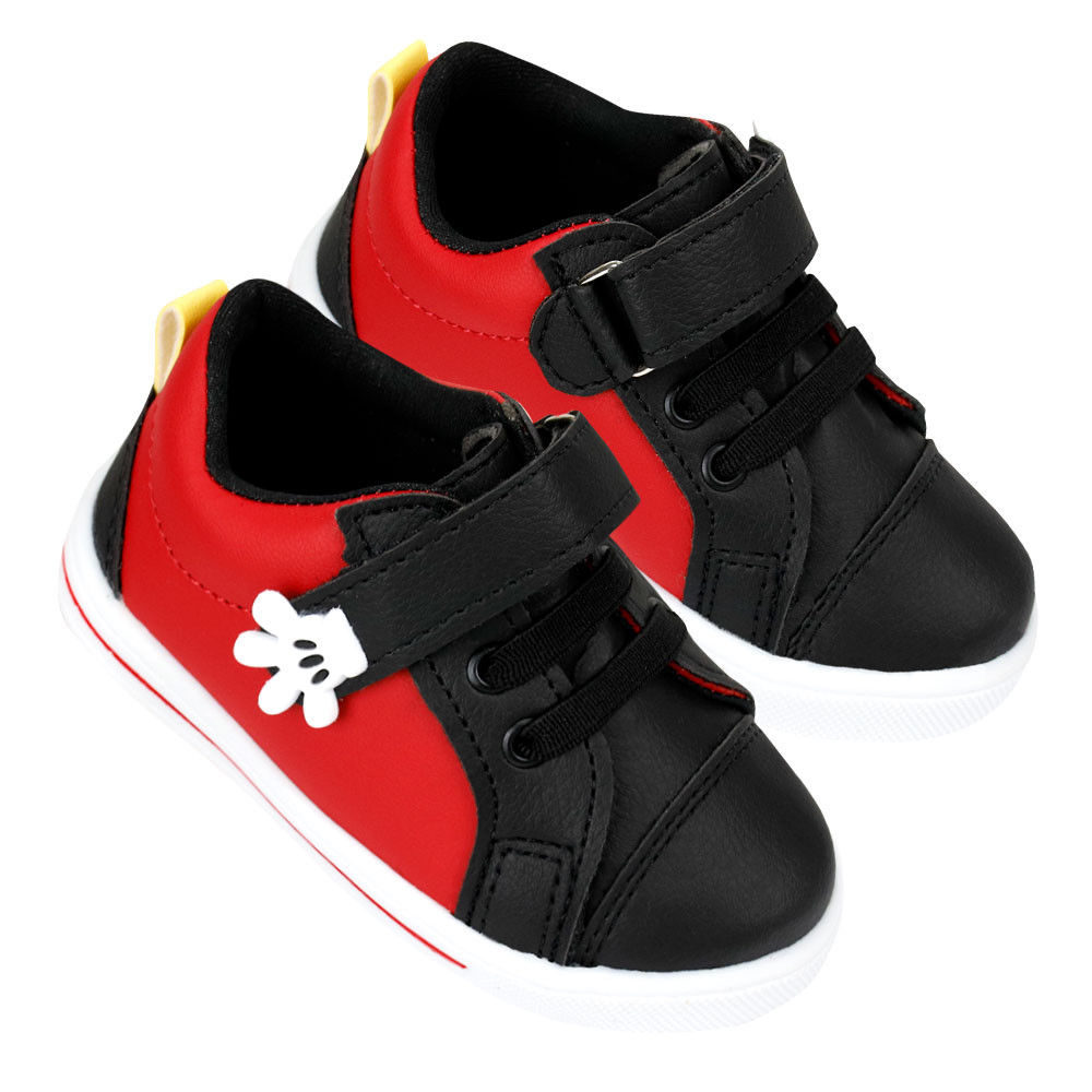 Tênis Infantil Preto e Vermelho Luvinha (20 a 27) | Bebê Fofuxo | Bebê Fofuxo (BR)