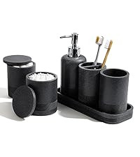Bathroom Accessories Set, 6-Piece Bathroom Accessory Set, Toothbrush Holders Set, Soap Dispenser,... | Amazon (US)