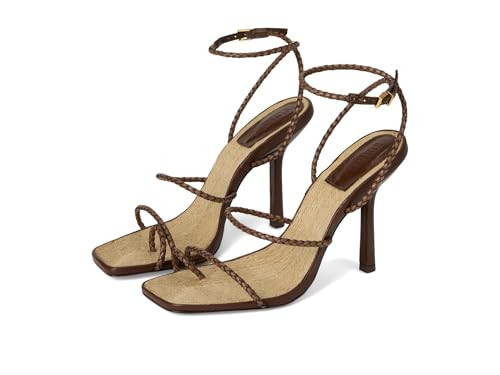 Schutz Women's Kaya Straw Sandal, Desert Brown, 6.5 | Amazon (US)