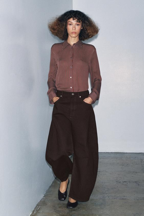 ZW COLLECTION MID-RISE BALLOON JEANS | Zara US