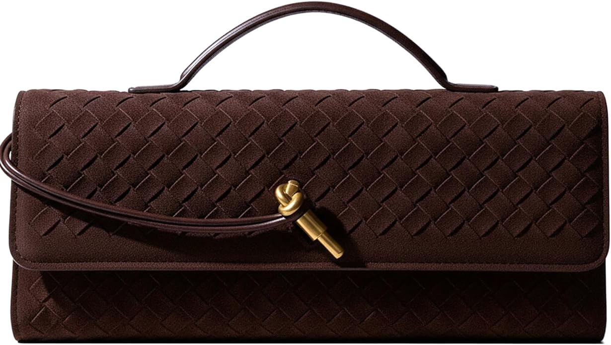 Woven Bags Evening Clutch Purses Bags for Women With Adjustable Long Strap Crossbody Handbag Wall... | Amazon (US)