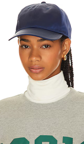 Baseball Hat in Blue Satin | Revolve Clothing (Global)