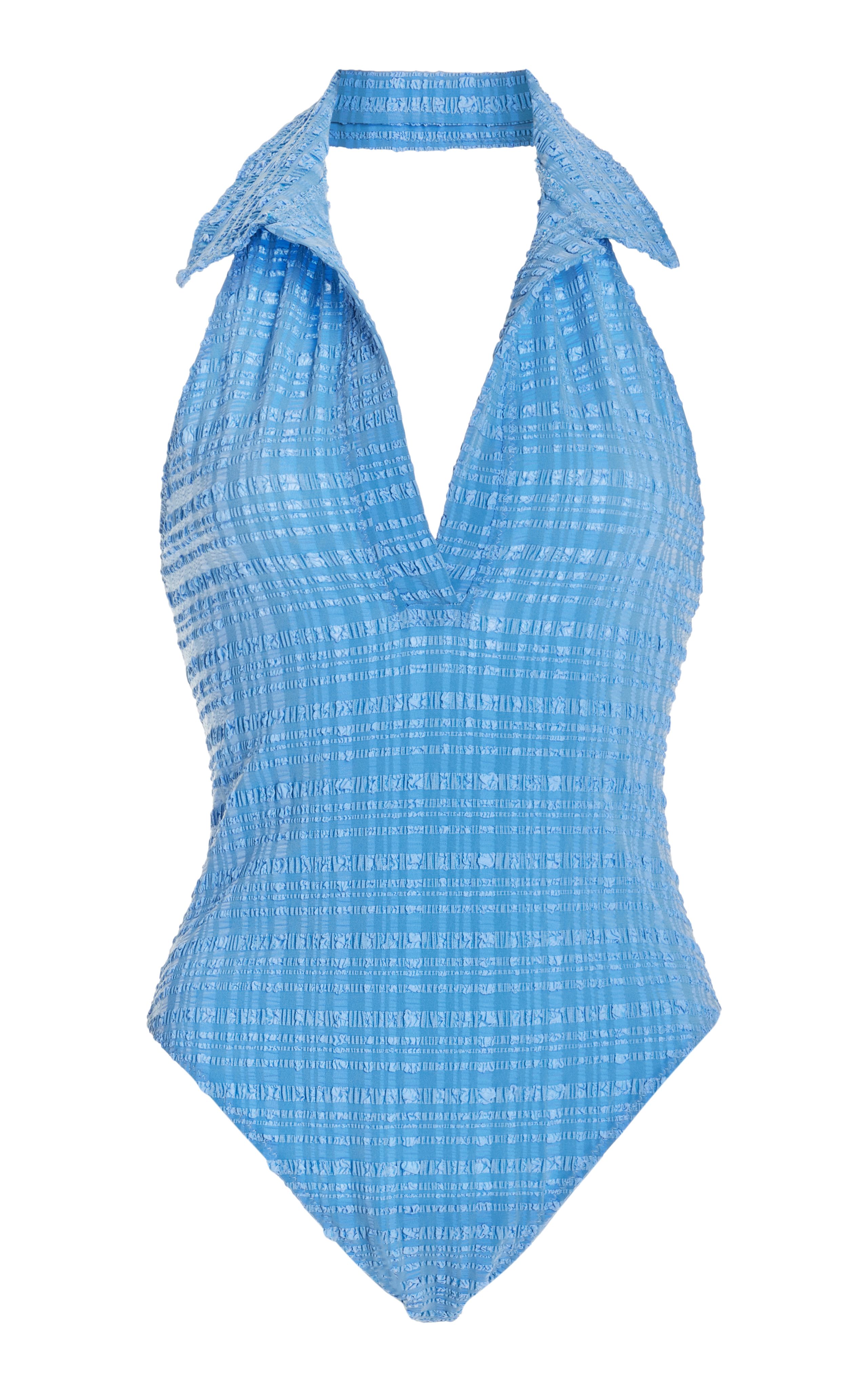 Polo Seersucker One-Piece Swimsuit | Moda Operandi (Global)