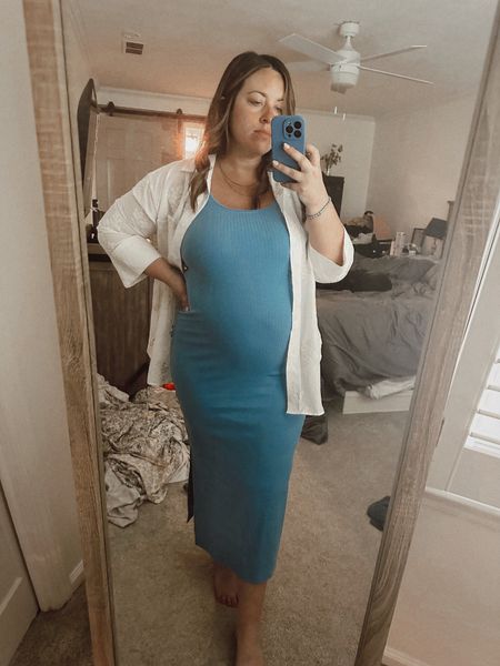 The bump is out! 29 weeks pregnant and loving the form fitting clothes now 

#LTKunder50 #LTKbump #LTKbaby