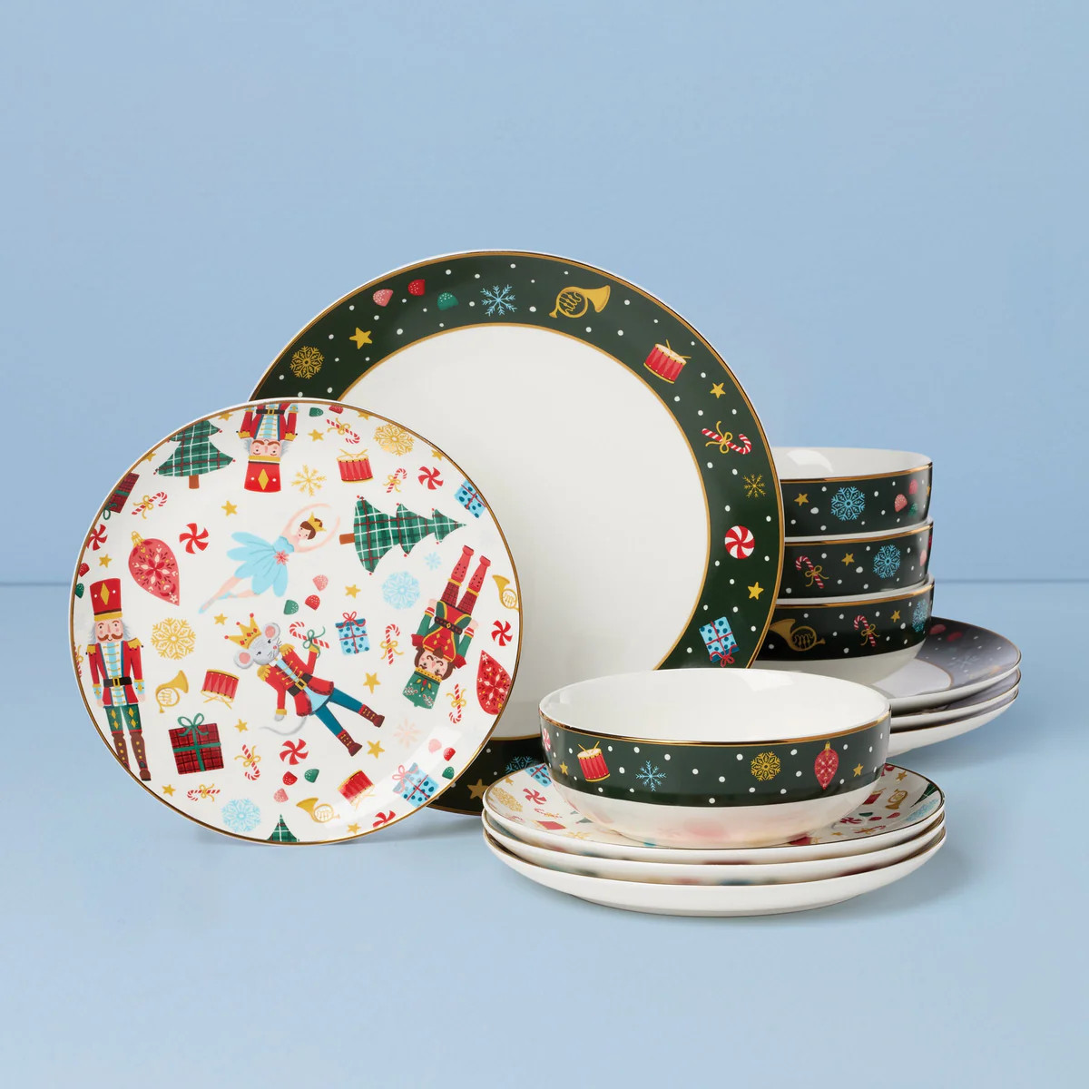 Nutcracker Ballet 12-Piece Dinnerware Set | Lenox