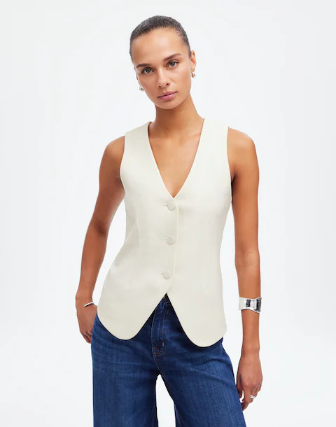 V-Neck Vest in Wool Blend | Madewell | Madewell