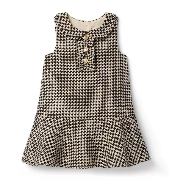 Houndstooth Tweed Dropwaist Dress | Janie and Jack