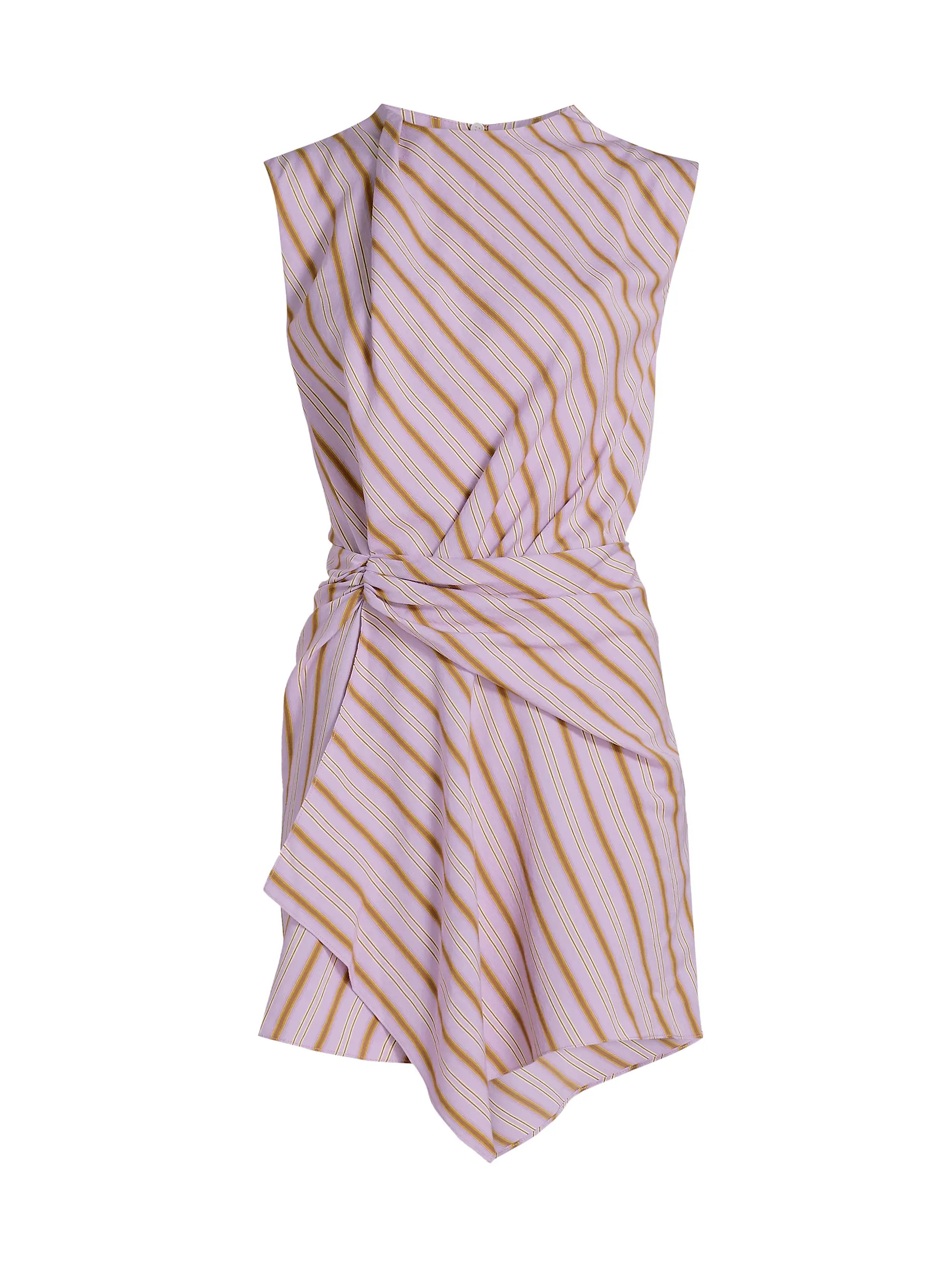 Dion Striped Gathered Minidress | Saks Fifth Avenue