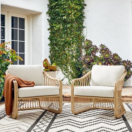These natural rattan lounging chair will bring in a chic and sophisticated coastal vibe to any backyard thanks to its intricate woven pattern and relaxed silhouette. In stock and ready to go. 

#LTKhome #LTKSeasonal #LTKFestival