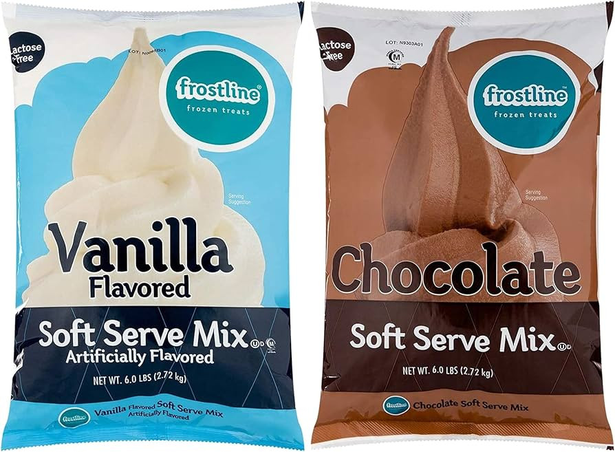 Frostline Vanilla & Chocolate Soft Serve Powdered Ice Cream Mix | Lactose Free | Kosher | 6 lb. B... | Amazon (US)