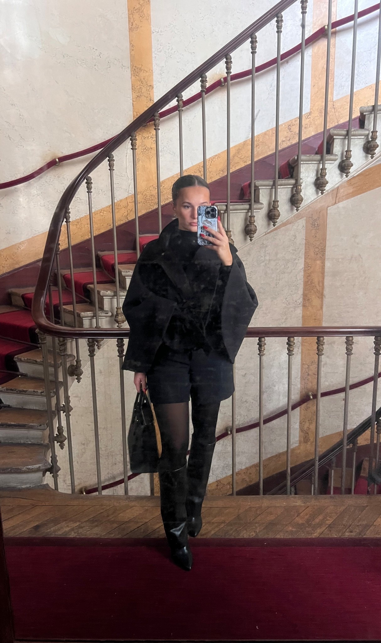 All black outfit I wore in Paris. Pair with your fav black pair of tights, high black boots, black trench coat. (The bag I tagged isn’t sold in the color black anymore. But a perfect staple in your closet!)

#LTKootd #LTKCyberWeek