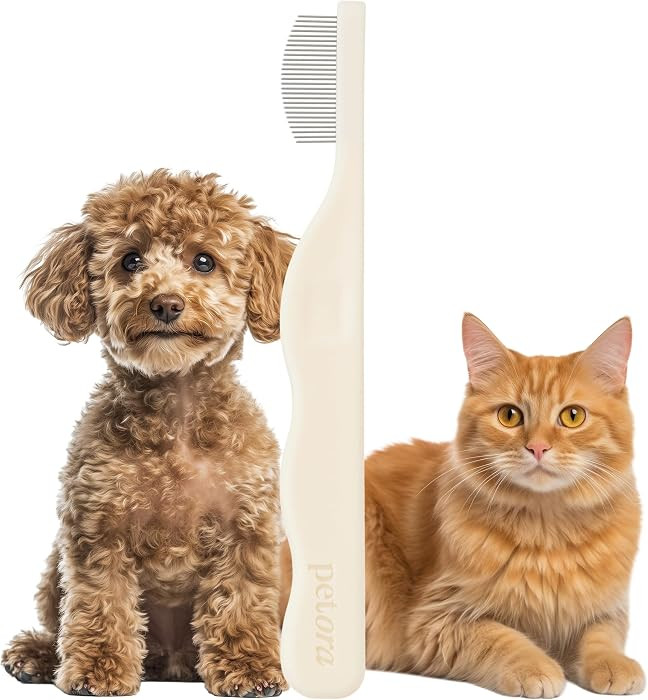 [petora] BRUSH ON ME Gentle Facial & Eye Comb for Dogs & Cats | Smooth & Stress-Free Tear Stain R... | Amazon (US)