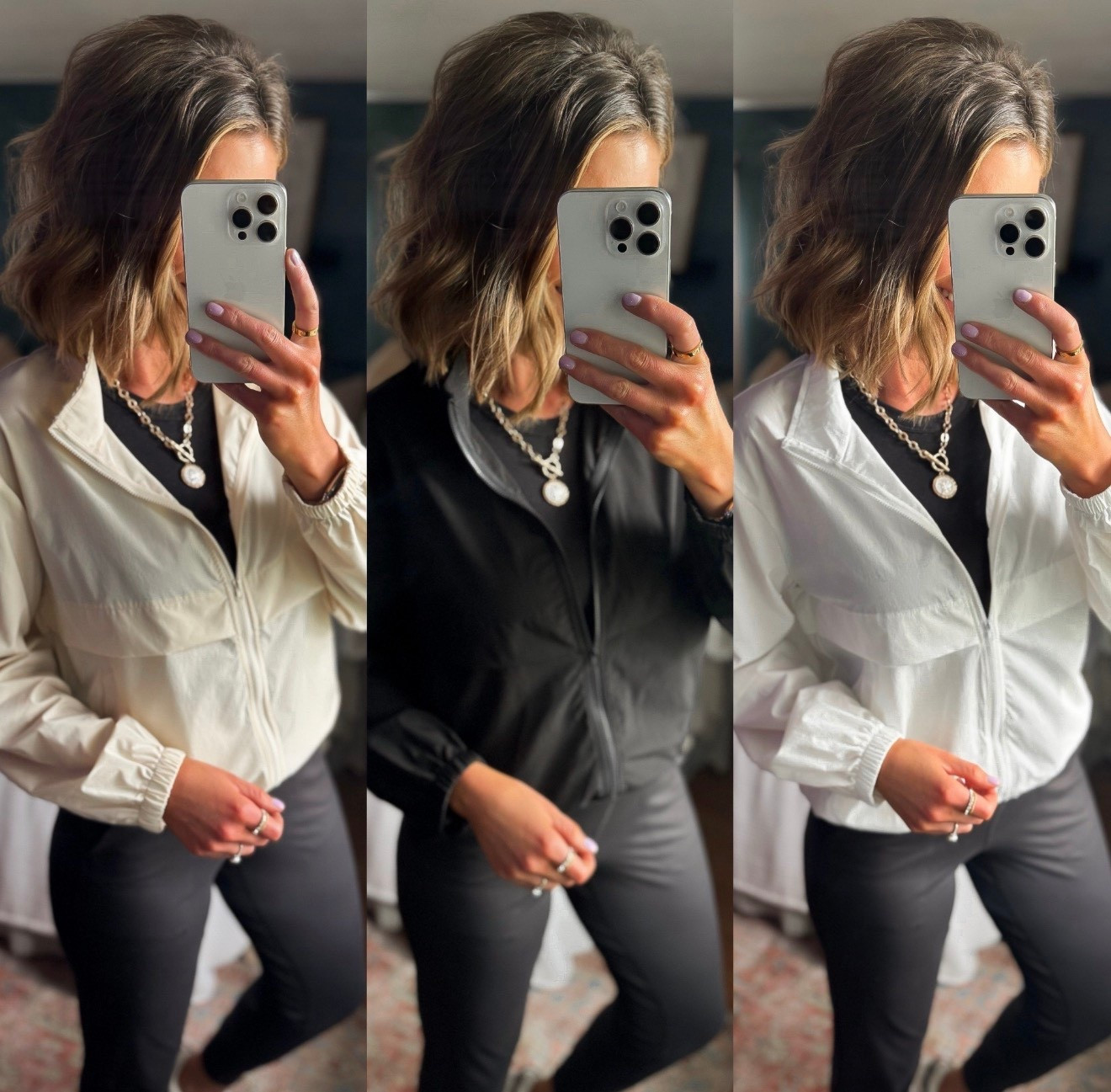 Lightweight jackets perfect for this time of year. 
Wearing medium in jacket and joggers. Small in tank top 

#LTKStyleTip #LTKSeasonal #LTKActive