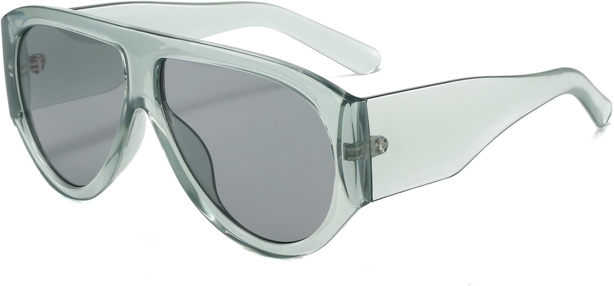 LJCZKA Oversized Square Sunglasses for Women Men 70s Retro Pilot Sunglasses Vintage Wrap Around C... | Amazon (UK)