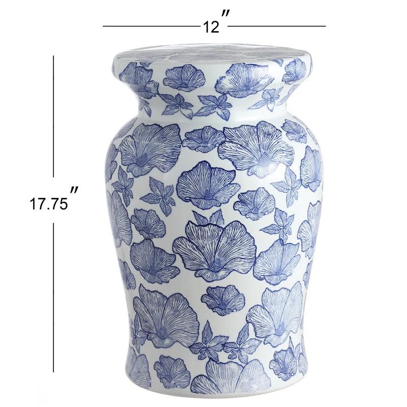 Wilde 17.75'' Tall Ceramic Garden Stool | Wayfair North America