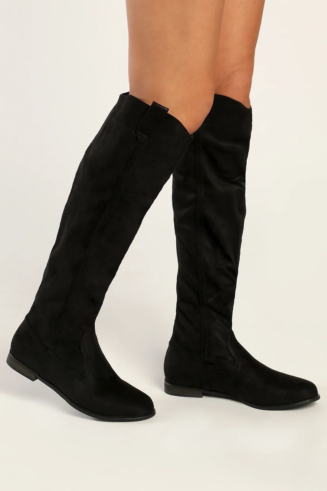 Haraa Black Suede Knee-High Boots | Lulus (US)