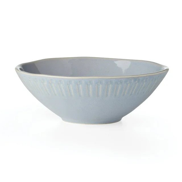 Oneida Entertain 365 48 oz Artisanal Stripe Blue Stoneware Serving Bowl | Walmart (US)