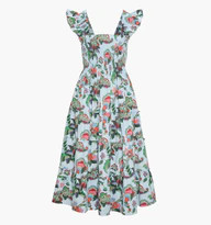 The Ellie Nap Dress - Light Blue Jungle Floral | Hill House Home US