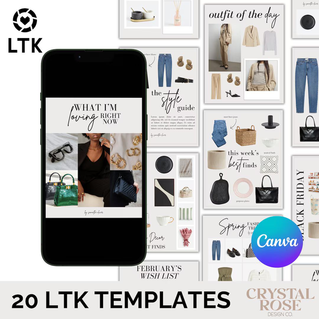 20 Editable Canva LTK Instagram Template, Canva Template, LTK Finds, LTK Fashion Template, Social... | Etsy (US)
