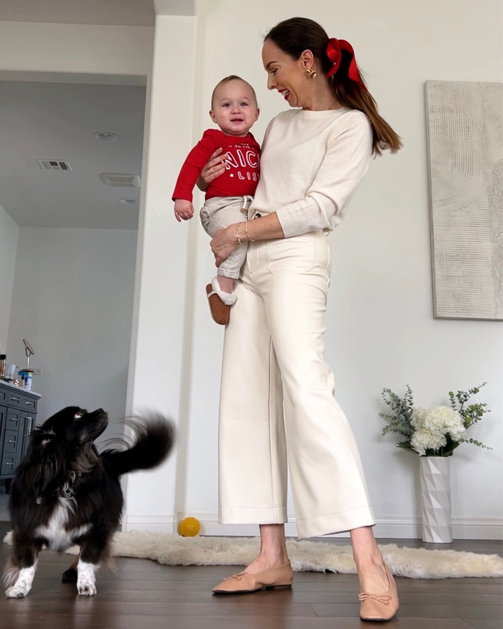 Winter whites and pops of red to meet Santa 🎅🏼 GRWM reel over on Instagram. 

#LTKbaby #LTKHoliday