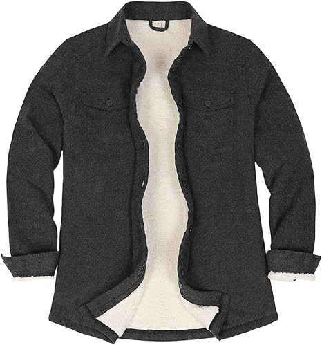 ThCreasa Womens Sherpa Lined Flannel Jacket with Hand Pockets, Plaid Button Down Fuzzy Shirt Jack... | Amazon (US)