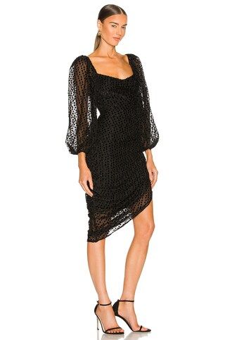 ASTR the Label Athens Dress in Black Burnout from Revolve.com | Revolve Clothing (Global)