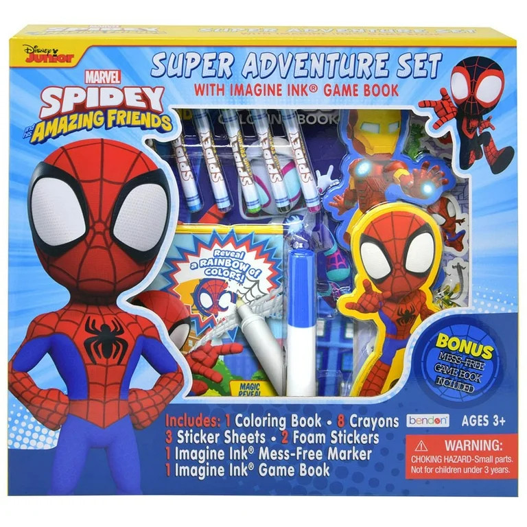 Marvel Spidey & Friends Imagine Ink Super Activity Art Kit, 16 Pcs | Walmart (US)