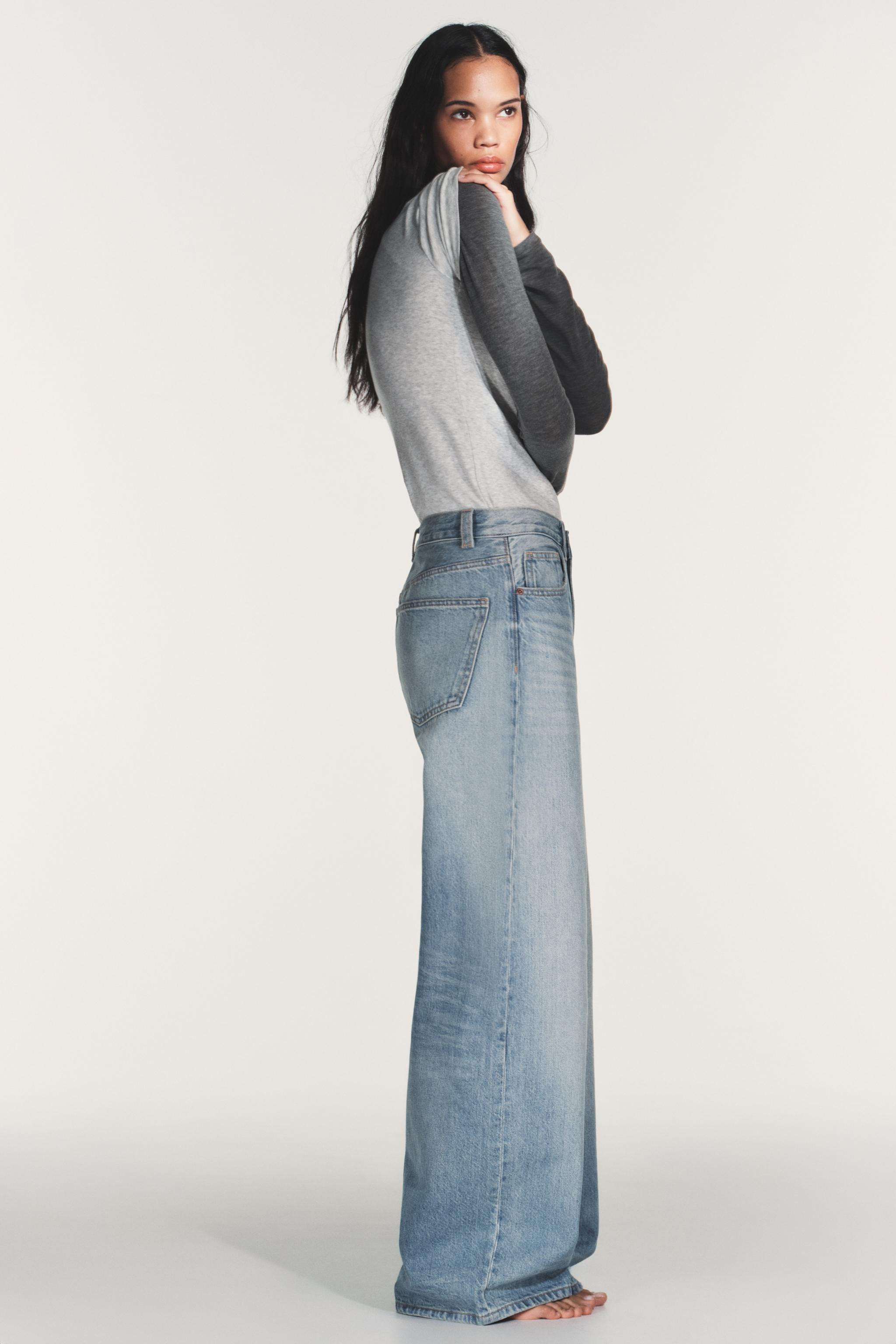 TRF EXTRA WIDE LEG HIGH WAIST JEANS | Zara US