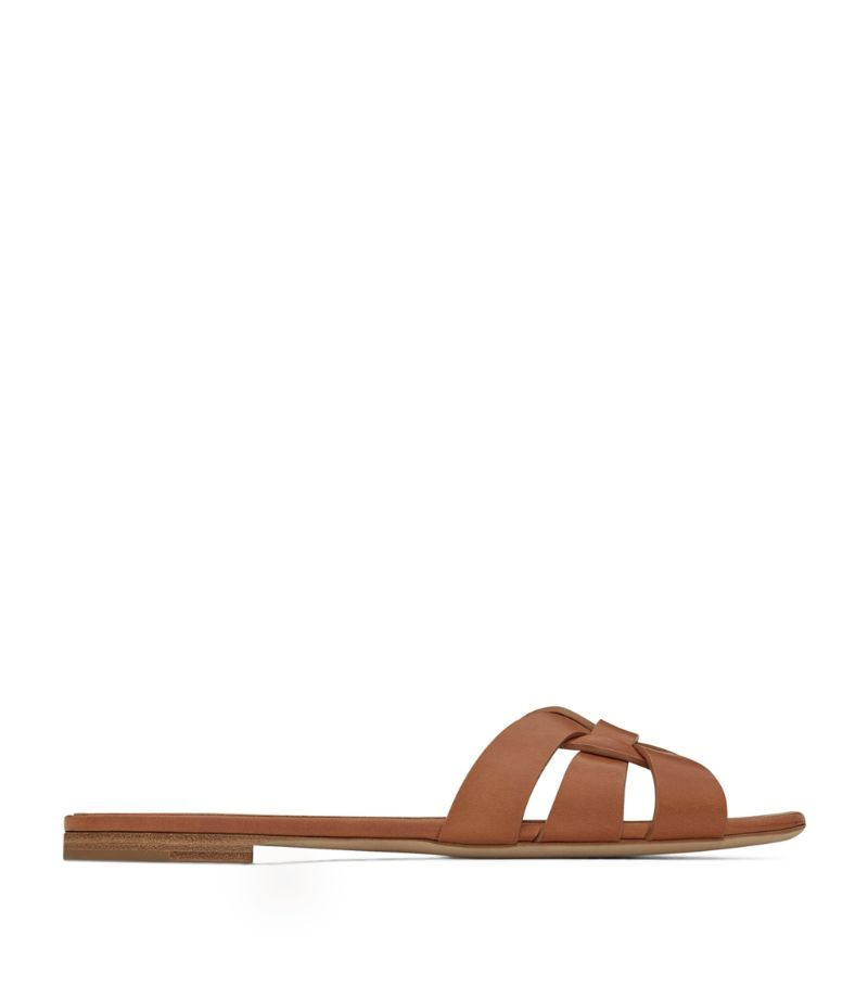 Saint Laurent Leather Tribute Sandals | Harrods