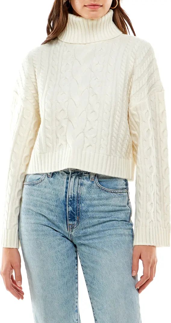 WAYF Sweet Nothings Cable Turtleneck Sweater | Nordstrom | Nordstrom