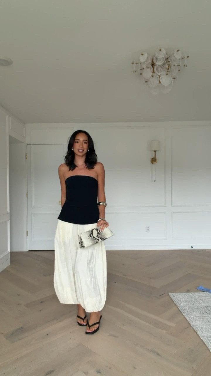 Chic summer dinner outfit! Wearing size 4 black tube top and size XS balloon pants (run big) - Great shape, pockets 🙌🏽, and they’re lightweight enough to wear on super hot days and they’re under $100!!

#LTKSeasonal #LTKootd