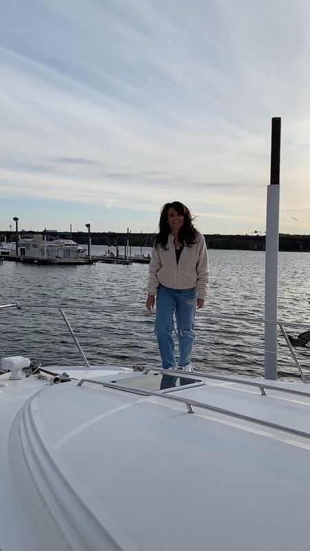 Closing up the boat for the season in this comfy fall outfit. 
Casual Levi’s high waisted baggy jeans, t-shirt, the coziest zip up jacket and my go-to Nike sneakers. 

#LTKunder100 #LTKSeasonal #LTKstyletip