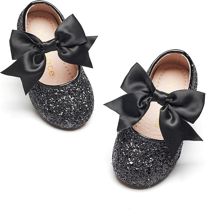 Kiderence Little Toddler Girls Dress Shoes Ballerina Ballet Flats Kids Mary Janes | Amazon (US)