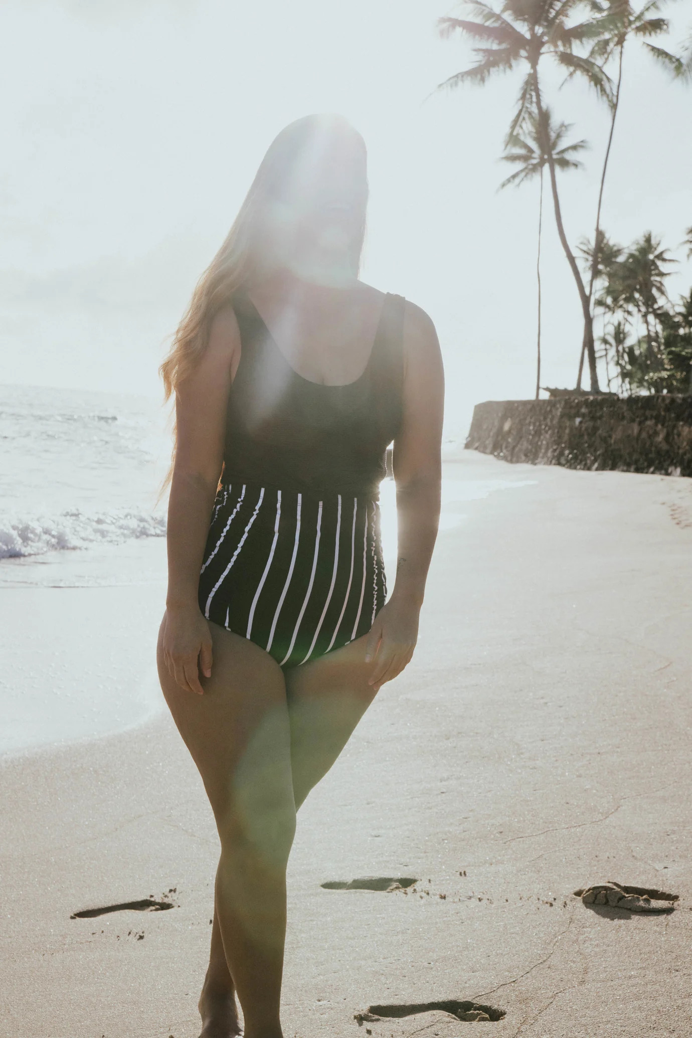 Sun Baked Bottoms | Black & White Stripes | Final Sale | Coral Reef Swim