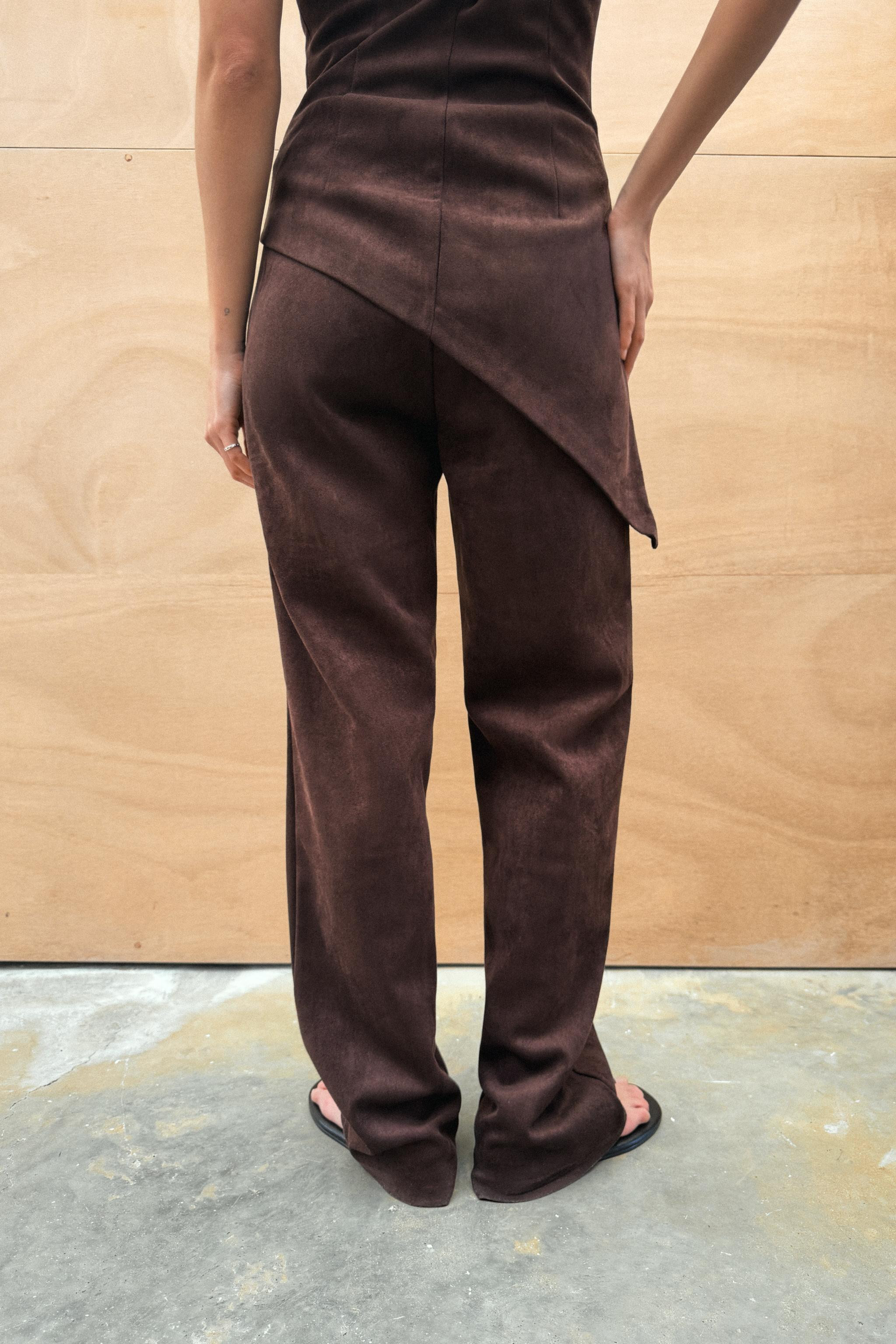 FAUX SUEDE TROUSERS | Zara UK