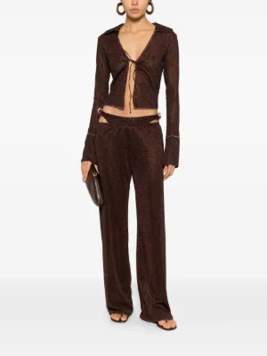 tie-detail bell-sleeve top | Farfetch Global