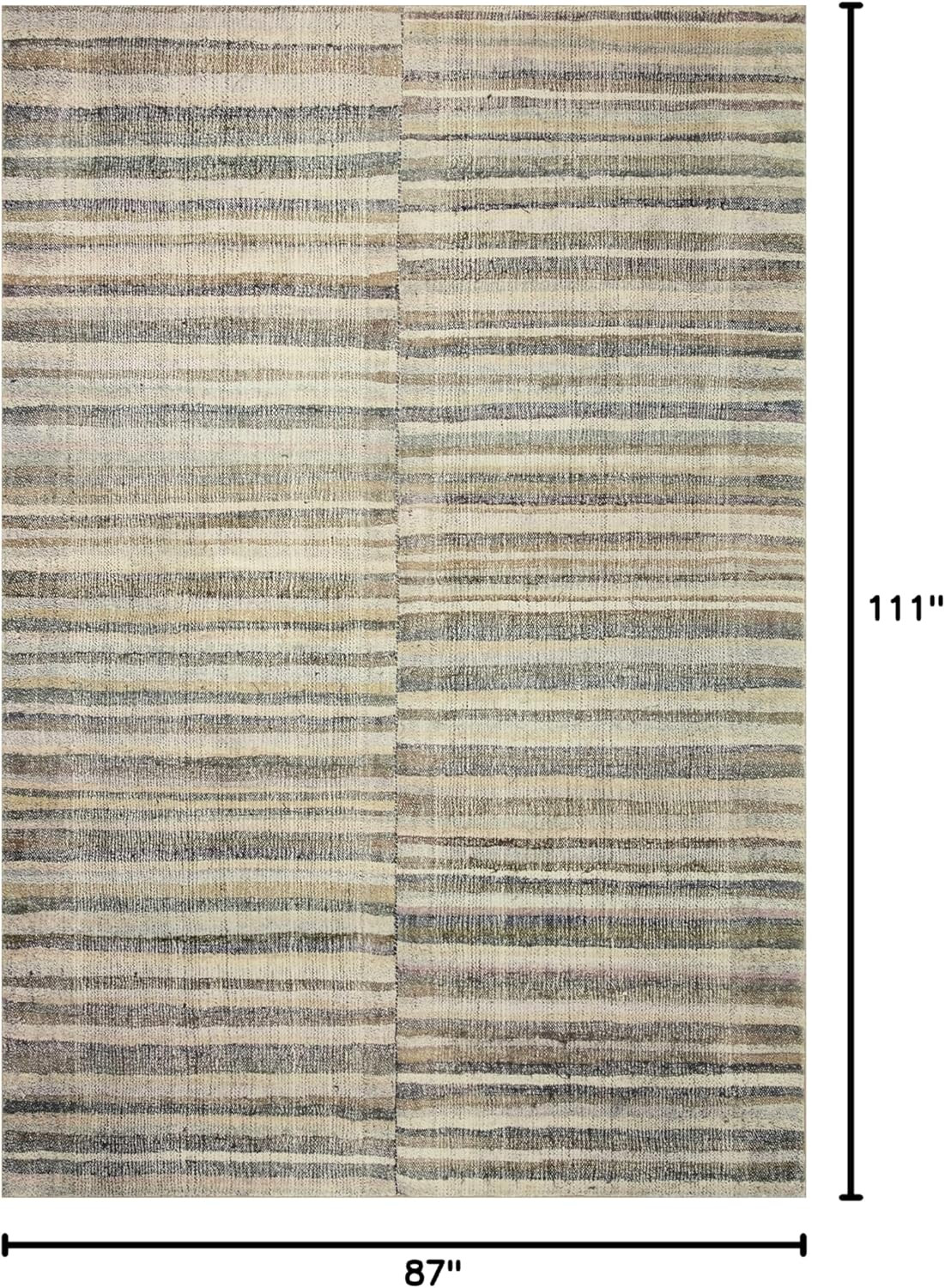 Loloi Chris Loves Julia Humphrey Collection HUM-01 Natural/Moss 7'-3'' x 9'-3'' .38" Pile Height,... | Amazon (US)