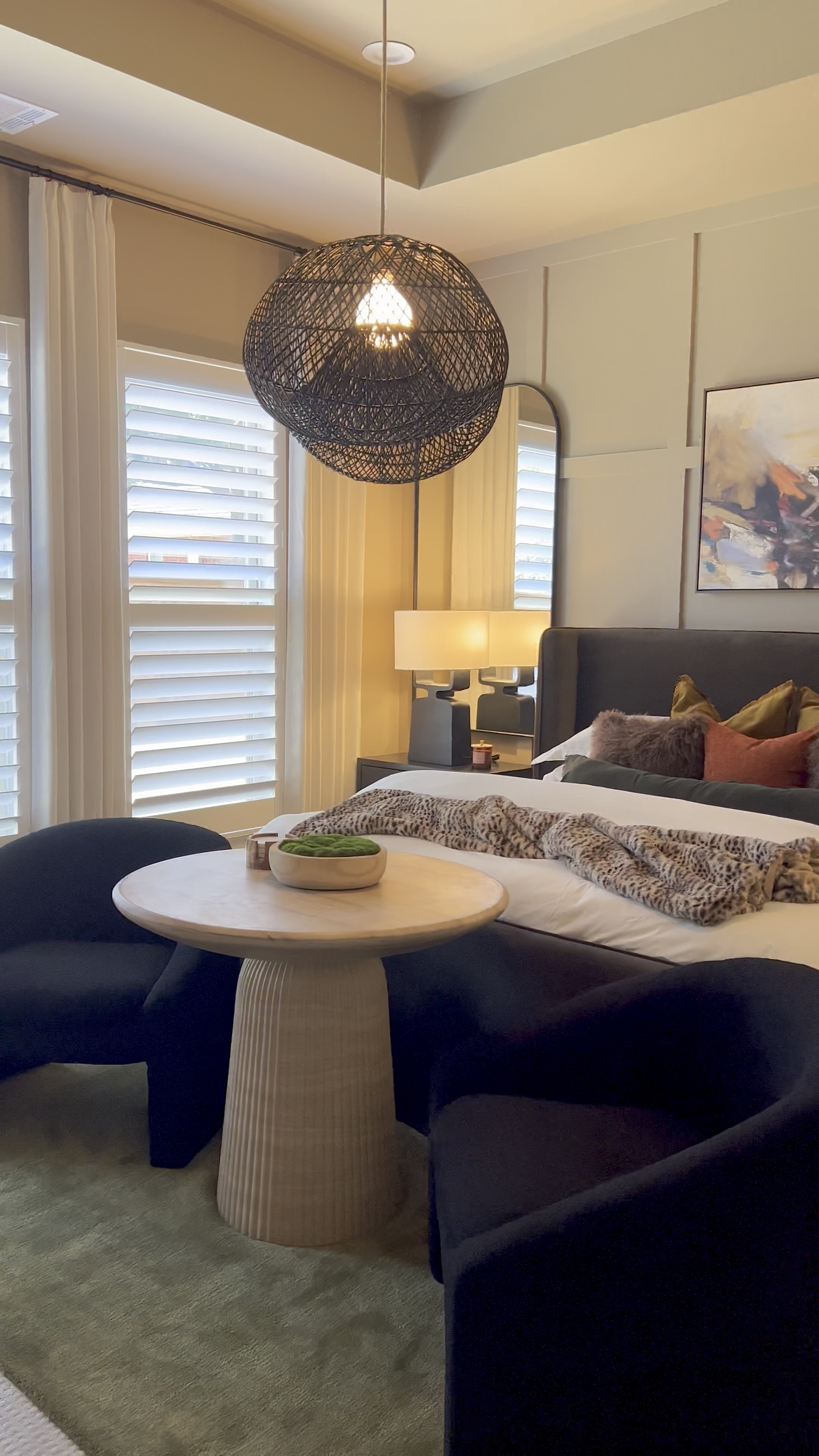 Before and after of our clients bedroom ✨ @wayfair’s Labor Day Clearance Sale is the best time to grab those bigger ticket items you’ve been eyeing like accent chairs, quality beds, mirrors, and my favorite… wool rugs. Up to 70% off + free shipping over $35. #wayfair #ad # @shop.ltk #liketkit